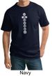 Mens Yoga T-shirt 7 Chakras White Print Tall Shirt