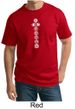 Mens Yoga T-shirt 7 Chakras White Print Tall Shirt