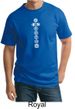 Mens Yoga T-shirt 7 Chakras White Print Tall Shirt