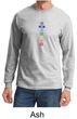Mens Yoga T-shirt 7 Colored Chakras Long Sleeve Shirt