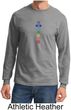 Mens Yoga T-shirt 7 Colored Chakras Long Sleeve Shirt