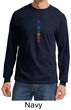 Mens Yoga T-shirt 7 Colored Chakras Long Sleeve Shirt