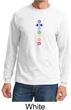 Mens Yoga T-shirt 7 Colored Chakras Long Sleeve Shirt