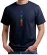 Mens Yoga T-shirt 7 Colored Chakras Organic Shirt