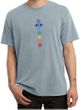Mens Yoga T-shirt 7 Colored Chakras Pigment Dyed Shirt