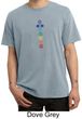 Mens Yoga T-shirt 7 Colored Chakras Pigment Dyed Shirt