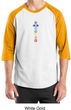 Mens Yoga T-shirt 7 Colored Chakras Raglan Shirt