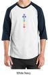 Mens Yoga T-shirt 7 Colored Chakras Raglan Shirt