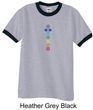 Mens Yoga T-shirt 7 Colored Chakras Ringer Shirt