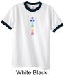 Mens Yoga T-shirt 7 Colored Chakras Ringer Shirt