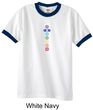 Mens Yoga T-shirt 7 Colored Chakras Ringer Shirt