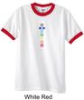 Mens Yoga T-shirt 7 Colored Chakras Ringer Shirt