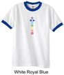 Mens Yoga T-shirt 7 Colored Chakras Ringer Shirt