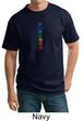 Mens Yoga T-shirt 7 Colored Chakras Tall Shirt