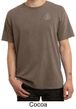 Mens Yoga T-shirt Aum Hindu Patch Pocket Print Pigment Dyed Tee Shirt