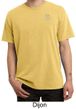 Mens Yoga T-shirt Aum Hindu Patch Pocket Print Pigment Dyed Tee Shirt