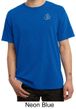 Mens Yoga T-shirt Aum Hindu Patch Pocket Print Pigment Dyed Tee Shirt