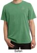 Mens Yoga T-shirt Aum Hindu Patch Pocket Print Pigment Dyed Tee Shirt