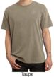 Mens Yoga T-shirt Aum Hindu Patch Pocket Print Pigment Dyed Tee Shirt