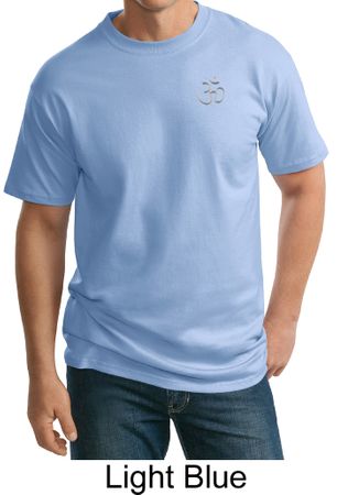 Mens Yoga T-shirt - Aum Hindu Patch Pocket Print Tall Tee Shirt
