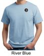 Mens Yoga T-shirt Aum Patch Sanskrit Pocket Print Organic Tee Shirt