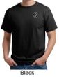 Mens Yoga T-shirt Aum Patch Sanskrit Pocket Print Organic Tee Shirt