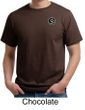 Mens Yoga T-shirt Aum Patch Sanskrit Pocket Print Organic Tee Shirt