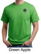 Mens Yoga T-shirt Aum Patch Sanskrit Pocket Print Organic Tee Shirt