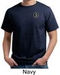 Mens Yoga T-shirt Aum Patch Sanskrit Pocket Print Organic Tee Shirt