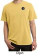 Mens Yoga T-shirt Aum Patch Sanskrit Pocket Print Pigment Dyed Shirt