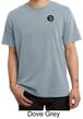 Mens Yoga T-shirt Aum Patch Sanskrit Pocket Print Pigment Dyed Shirt