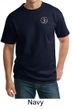 Mens Yoga T-shirt - Aum Patch Sanskrit Pocket Print Tall Tee Shirt