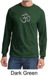 Mens Yoga T-shirt - Aum Symbol Meditation Adult Long Sleeve Shirt