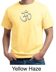 Mens Yoga T-shirt - Aum Symbol Meditation Adult Organic Tee Shirt