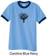 Mens Yoga T-Shirt Black Tree of Life Ringer Shirt