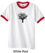 Mens Yoga T-Shirt Black Tree of Life Ringer Shirt