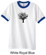 Mens Yoga T-Shirt Black Tree of Life Ringer Shirt