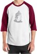 Mens Yoga T-Shirt - Buddha Buddhist 3/4 Sleeve Raglan Tee Shirt