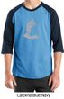 Mens Yoga T-Shirt - Buddha Buddhist 3/4 Sleeve Raglan Tee Shirt