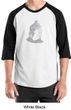 Mens Yoga T-Shirt - Buddha Buddhist 3/4 Sleeve Raglan Tee Shirt