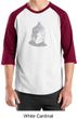 Mens Yoga T-Shirt - Buddha Buddhist 3/4 Sleeve Raglan Tee Shirt