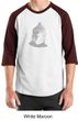 Mens Yoga T-Shirt - Buddha Buddhist 3/4 Sleeve Raglan Tee Shirt
