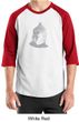 Mens Yoga T-Shirt - Buddha Buddhist 3/4 Sleeve Raglan Tee Shirt