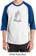 Mens Yoga T-Shirt - Buddha Buddhist 3/4 Sleeve Raglan Tee Shirt