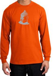 Mens Yoga T-Shirt- Buddha Buddhist Adult Long Sleeve Tee Shirt