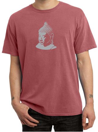 Mens Yoga T-Shirt - Buddha Buddhist Adult Pigment Dyed Tee Shirt