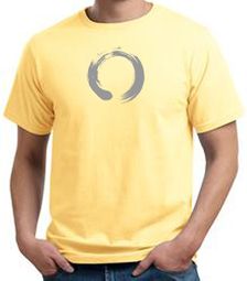 Mens Yoga T-shirt - ENSO Symbol Soft Pigment Dye Tee Mens Yoga T-shirt - ENSO Symbol Soft Pigment Dye Tee
