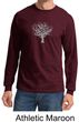 Mens Yoga T-shirt Grey Tree of Life Long Sleeve Shirt