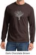 Mens Yoga T-shirt Grey Tree of Life Long Sleeve Shirt