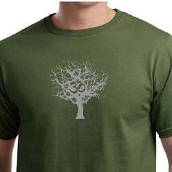 Mens Yoga T-shirt Grey Tree of Life Organic Tee Mens Yoga T-shirt Grey Tree of Life Organic Tee